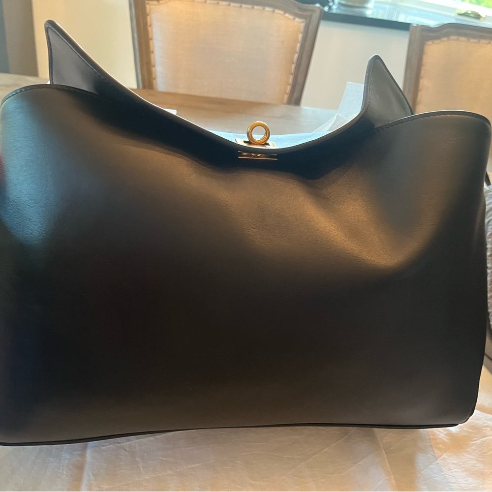 New - Balenciaga Black Rodeo Medium Leather Shoulder Bag with gold hardware - Picture 3 of 14